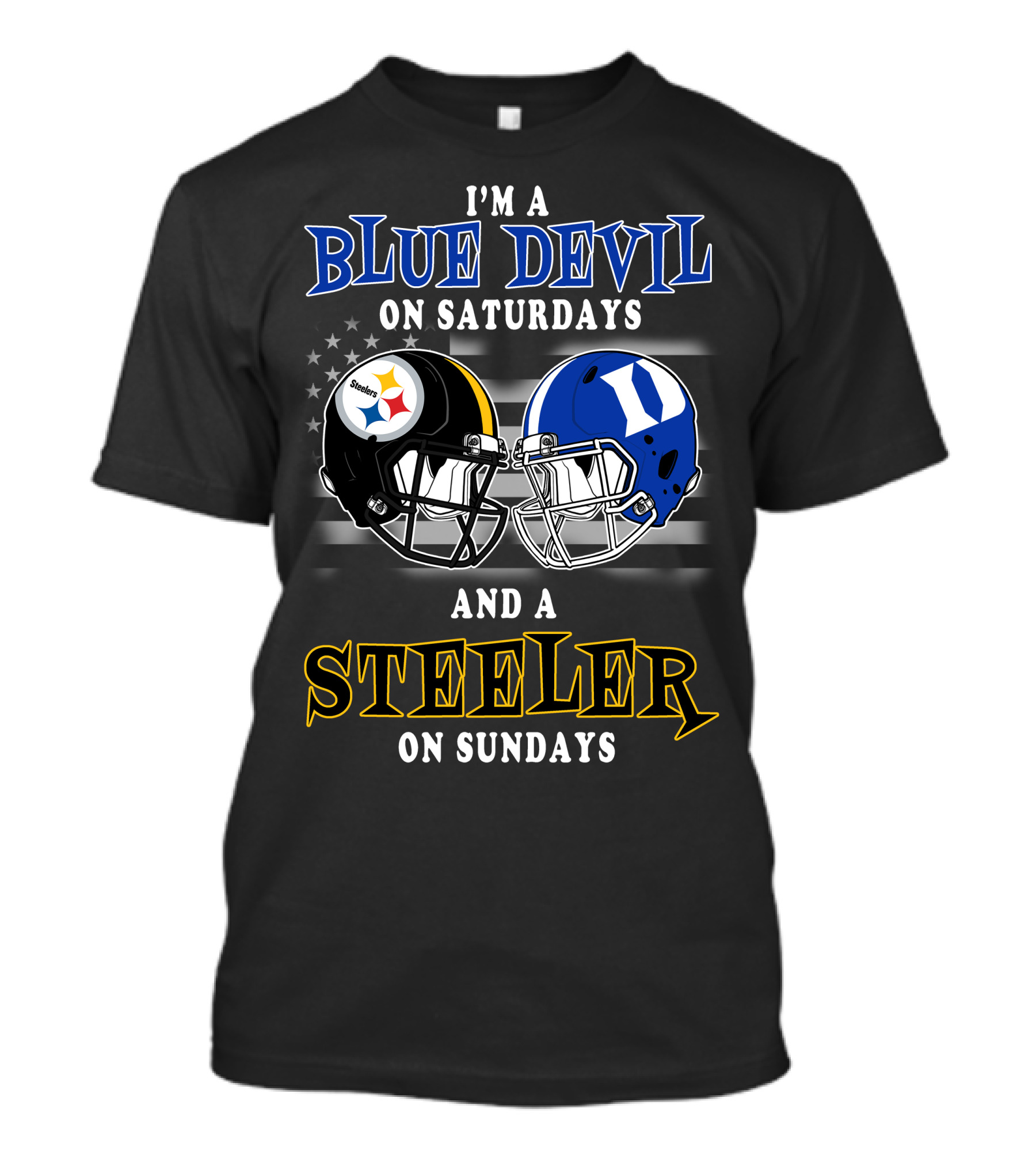 I'm A Blue Devil On Saturdays And A Steeler On Sundays T-Shirt