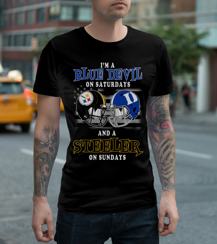 I'm A Blue Devil On Saturdays And A Steeler On Sundays T-Shirt
