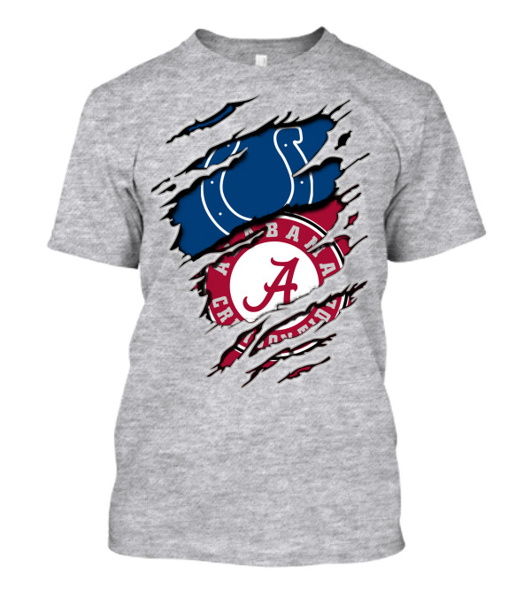 Alabama Crimson Tide Indianapolis Colts Torn T-Shirt