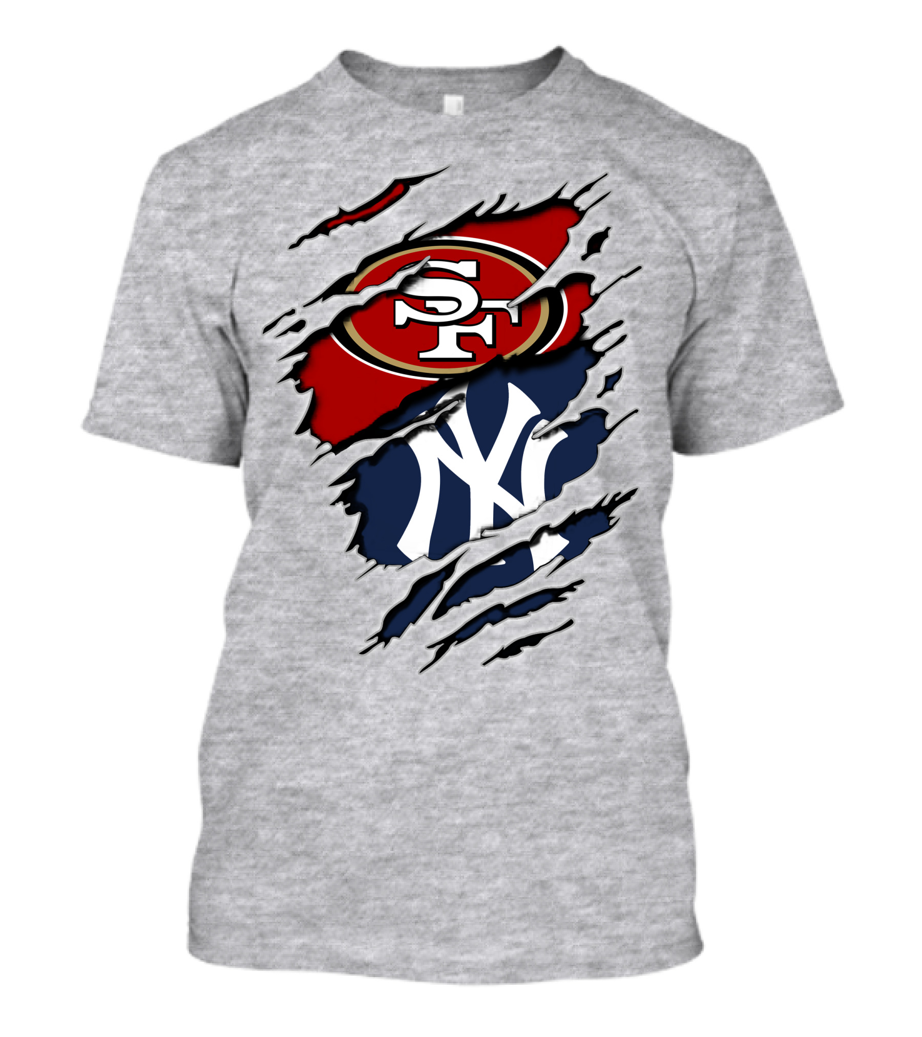 49ERS SF Yankees NY Logo Mashup T-Shirt