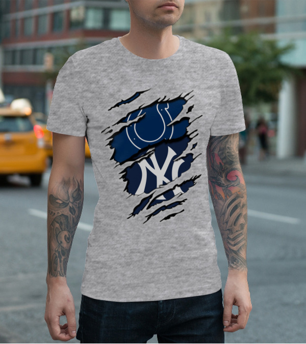 Colts Yankees Dual Logo Blend T-Shirt