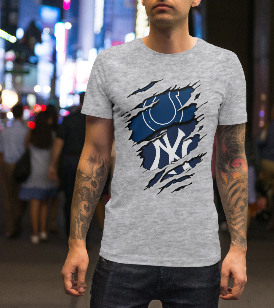 Colts Yankees Dual Logo Blend T-Shirt