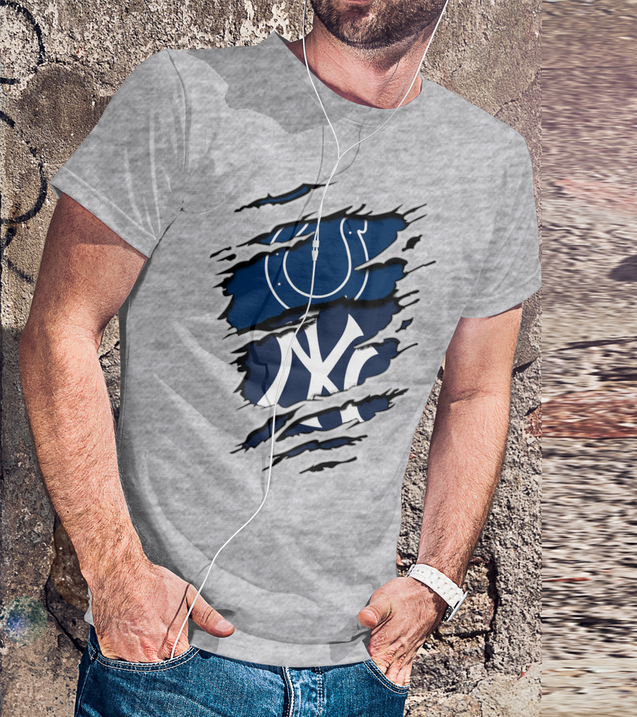 Colts Yankees Dual Logo Blend T-Shirt
