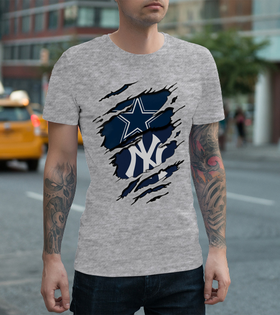 Cowboys Yankees Star and NY Interlocking T-Shirt