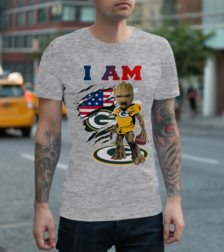 I Am Groot Green Bay Packers Football T-Shirt