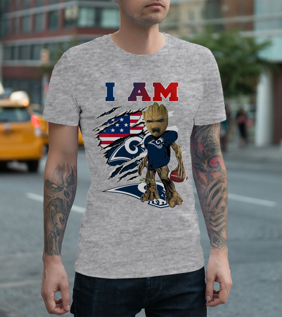 I Am Rams American Football Character Blend T-Shirt