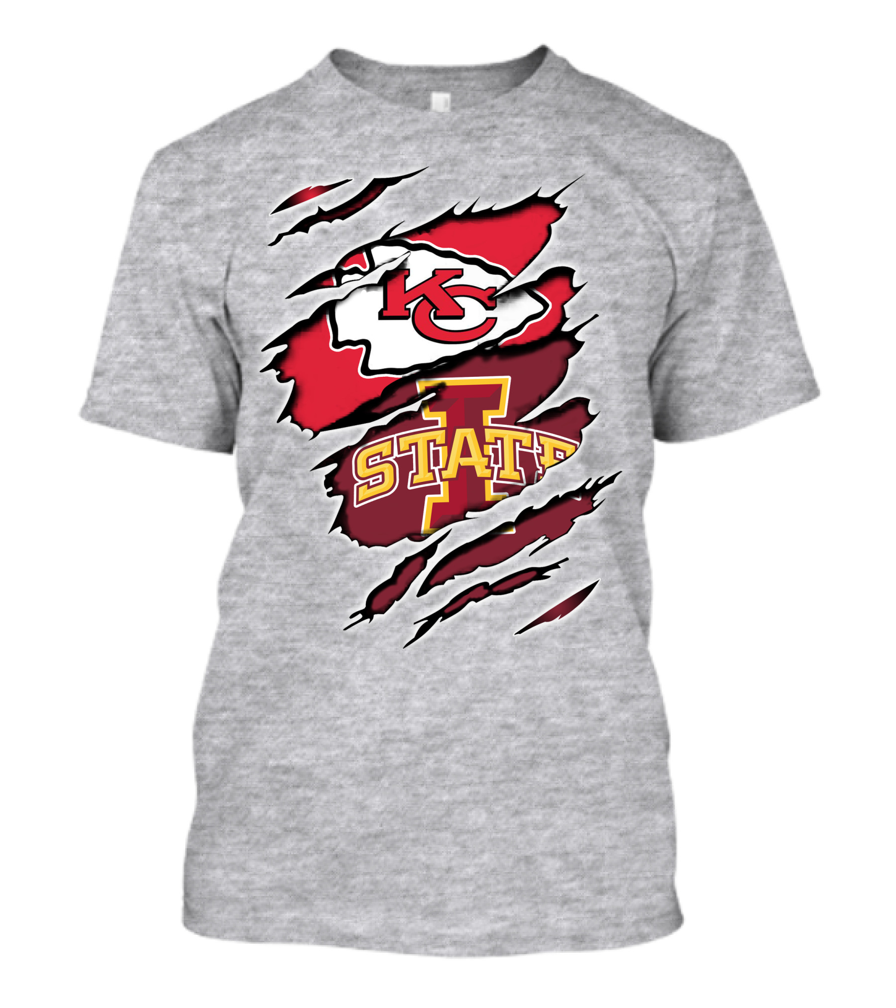 Kansas City Chiefs Iowa State Torn T-Shirt