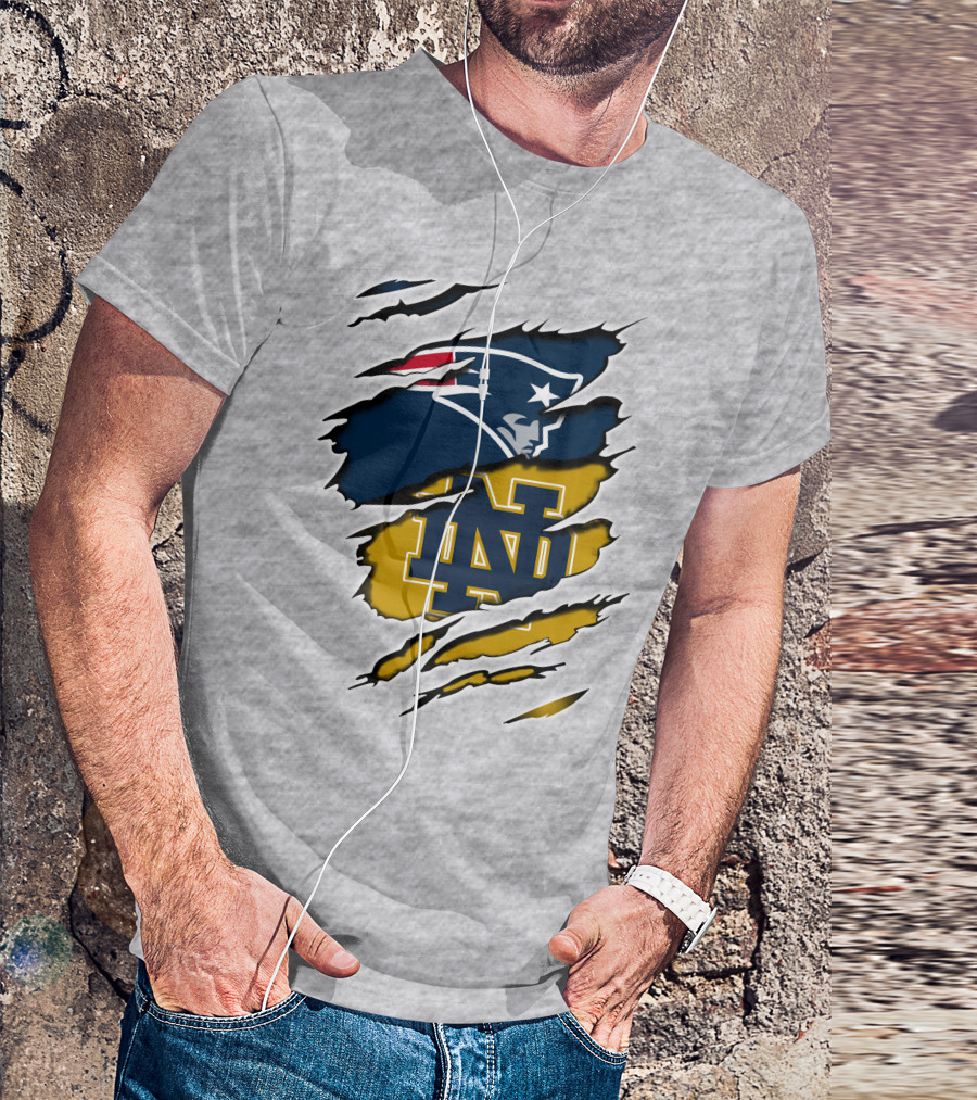 Patriots Notre Dame Logo Fusion T-Shirt