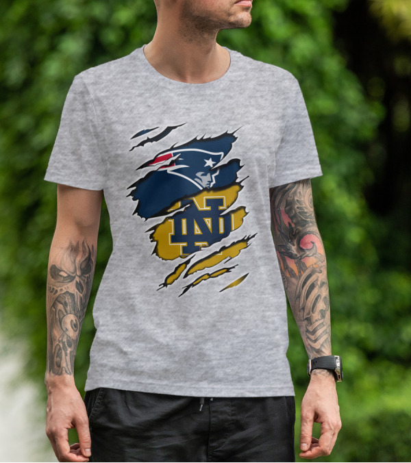 Patriots Notre Dame Logo Fusion T-Shirt