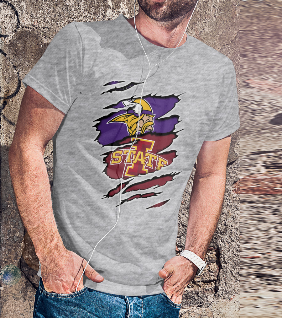 Minnesota Vikings And Iowa State Cyclones Fusion T-Shirt
