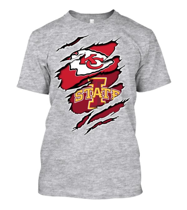 Chiefs Iowa State Kc Cyclones Logo Fusion Vintage Style T-Shirt