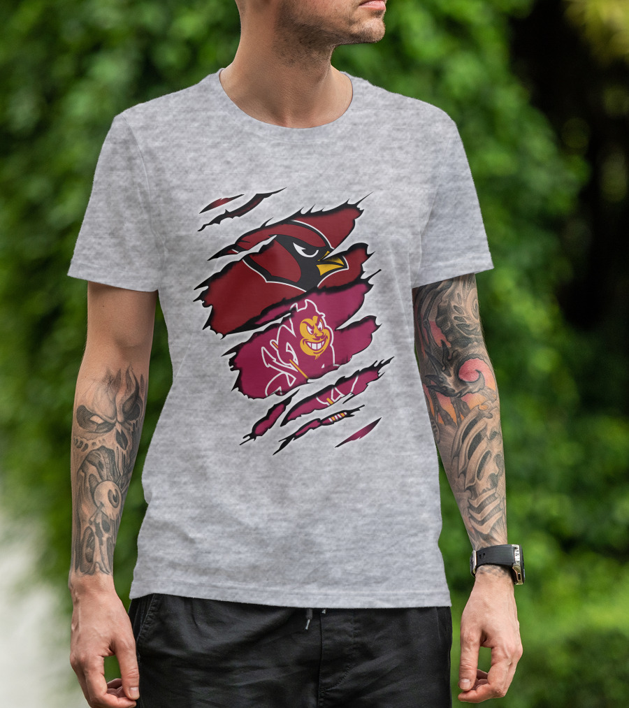Cardinals Arizona Sun Devils Claw Mark T-Shirt