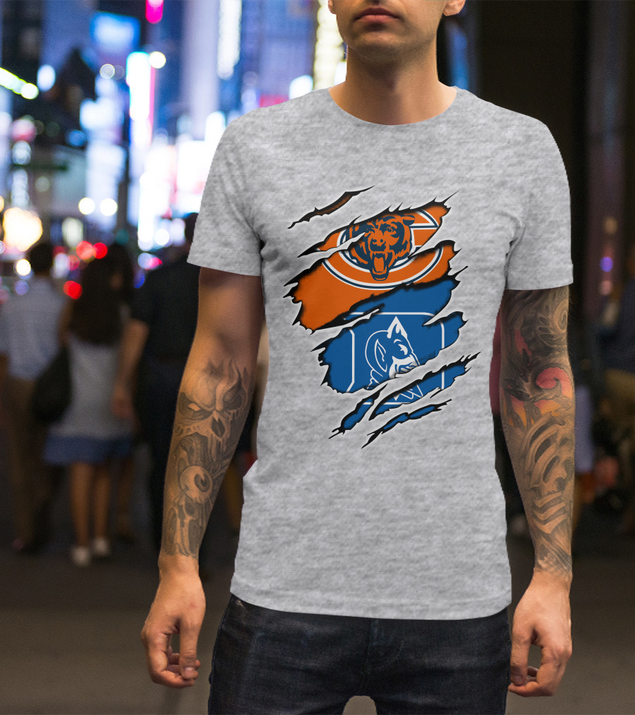 Chicago Bears Duke Blue Devils Fusion T-Shirt