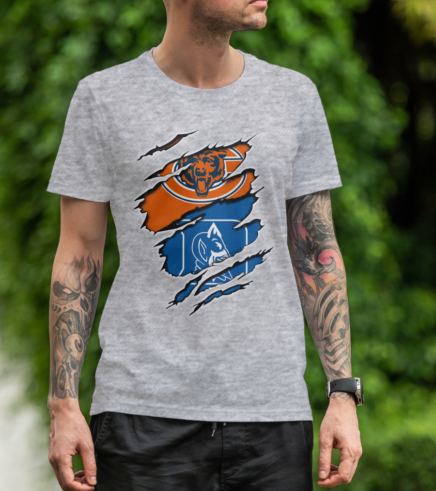 Chicago Bears Duke Blue Devils Fusion T-Shirt