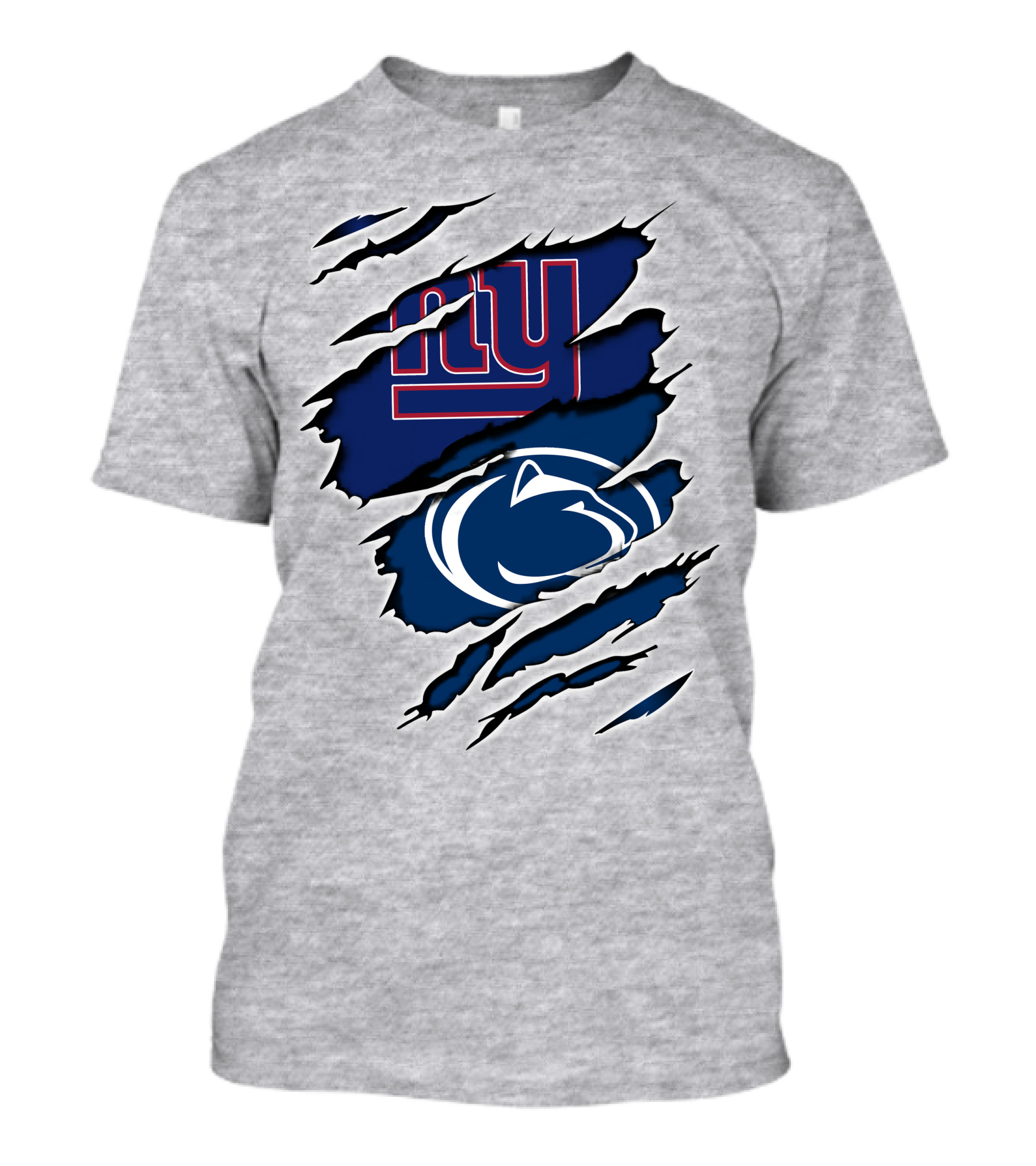 New York Giants Penn State Nittany Lions Blue Claw Marks T-Shirt