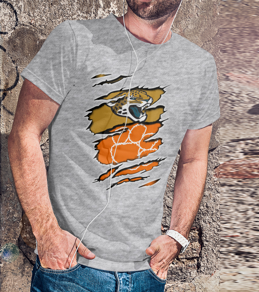 Jaguars Clemson Paw Scratch T-Shirt