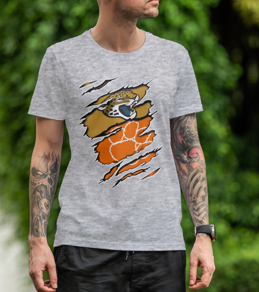 Jaguars Clemson Paw Scratch T-Shirt