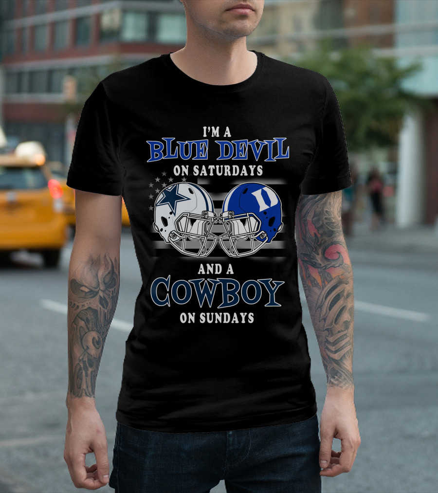 I'm A Blue Devil On Saturdays And A Cowboy On Sundays T-Shirt