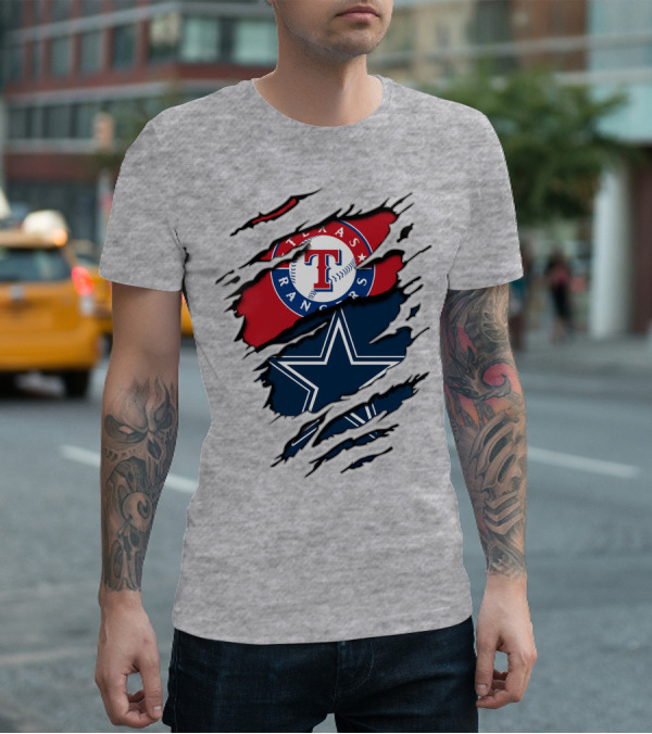 Texas Rangers And Dallas Cowboys Mashup T-Shirt