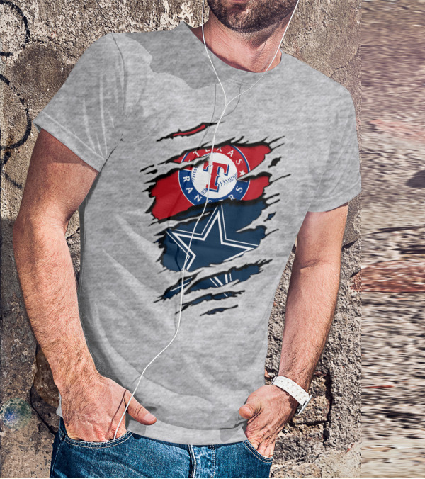 Texas Rangers And Dallas Cowboys Mashup T-Shirt