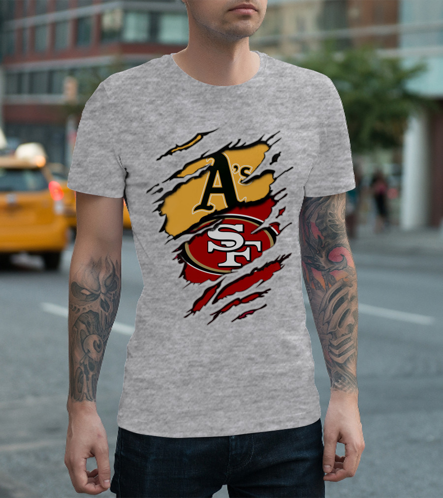 San Francisco 49ers Oakland Athletics Mashup Collaboration T-Shirt