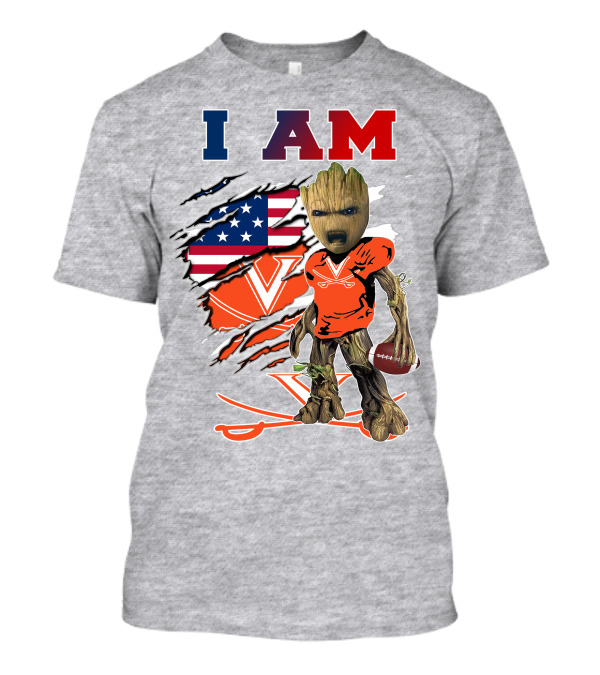 I Am American Football Cavaliers Virginia Groot T-Shirt