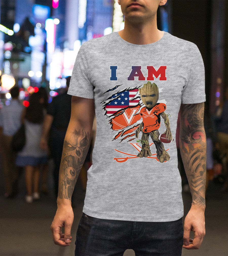 I Am American Football Cavaliers Virginia Groot T-Shirt