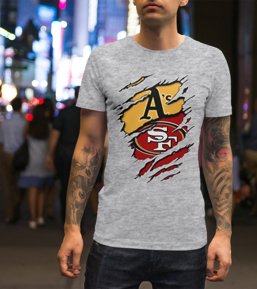 A's Sf 49ers Athletics Logo Combo T-Shirt