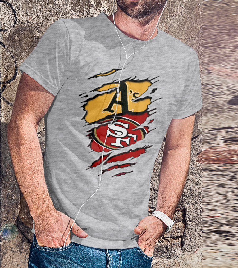 A's Sf 49ers Athletics Logo Combo T-Shirt