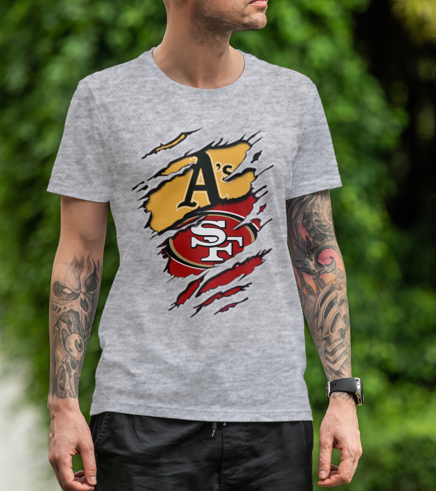 A's Sf 49ers Athletics Logo Combo T-Shirt