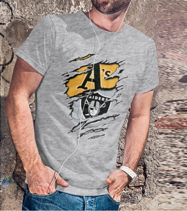 A's Raiders Athletics Iconic Crossover T-Shirt