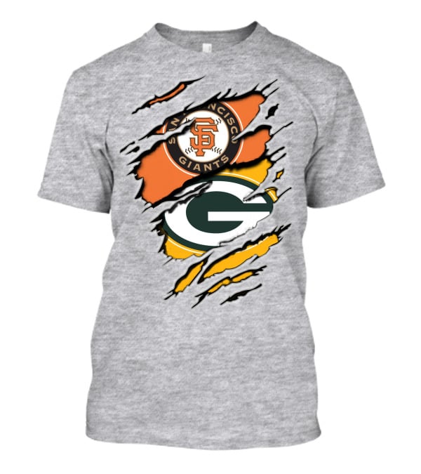 San Francisco Giants And Green Bay Packers Combined T-Shirt