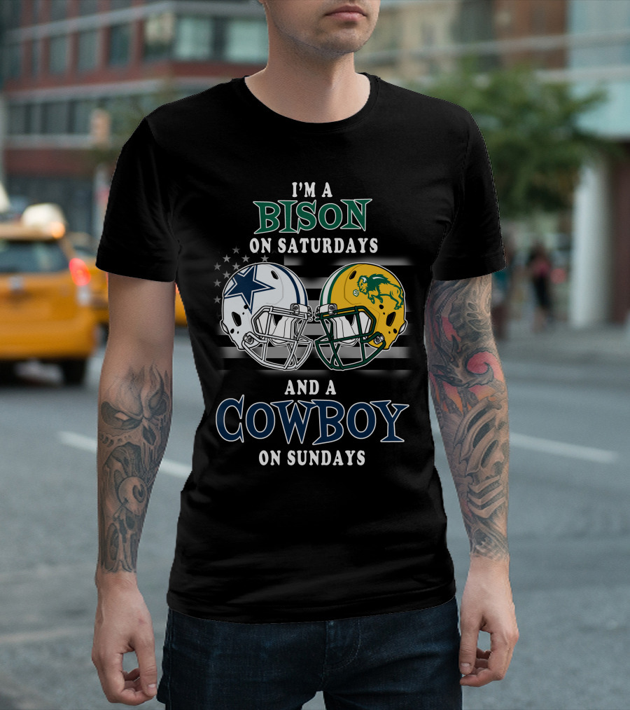 I'm A Bison On Saturdays And A Cowboy On Sundays T-Shirt