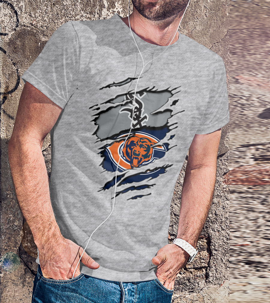 Chicago Bears And Chicago White Sox Fusion T-Shirt