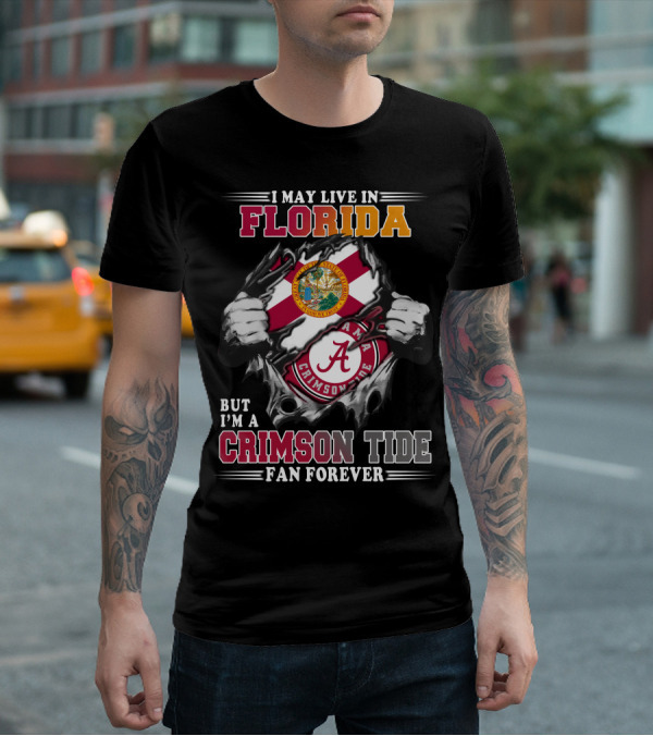 Florida Residency Crimson Tide Fan Forever Alabama Football Loyalty T-Shirt