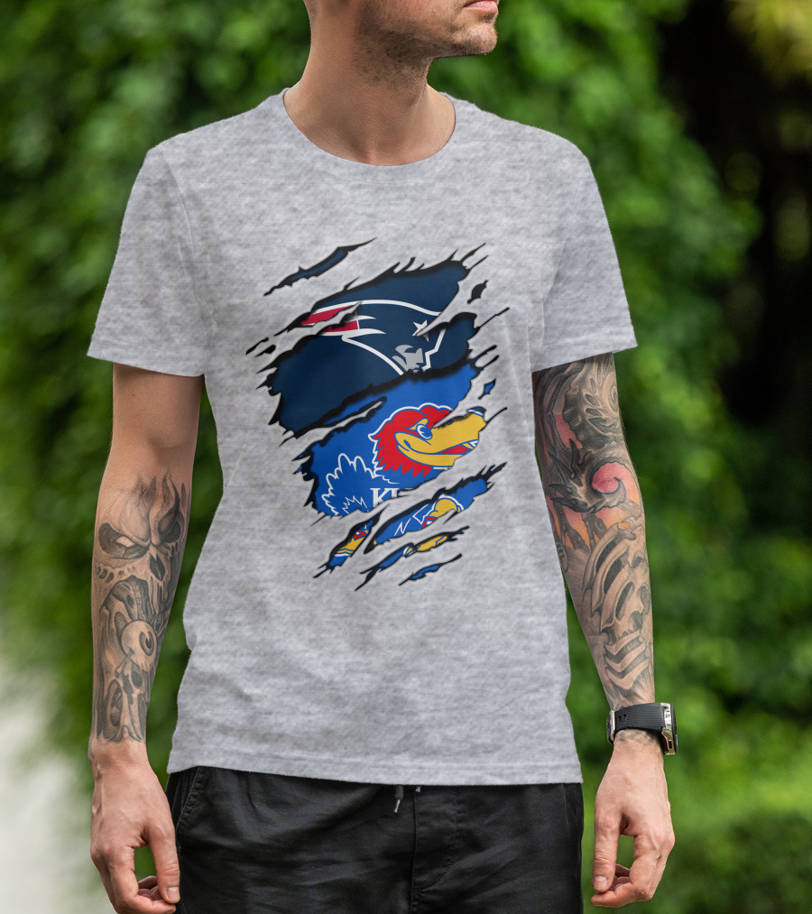 Patriots Jayhawks Kansas Fusion Sports Fan T-Shirt