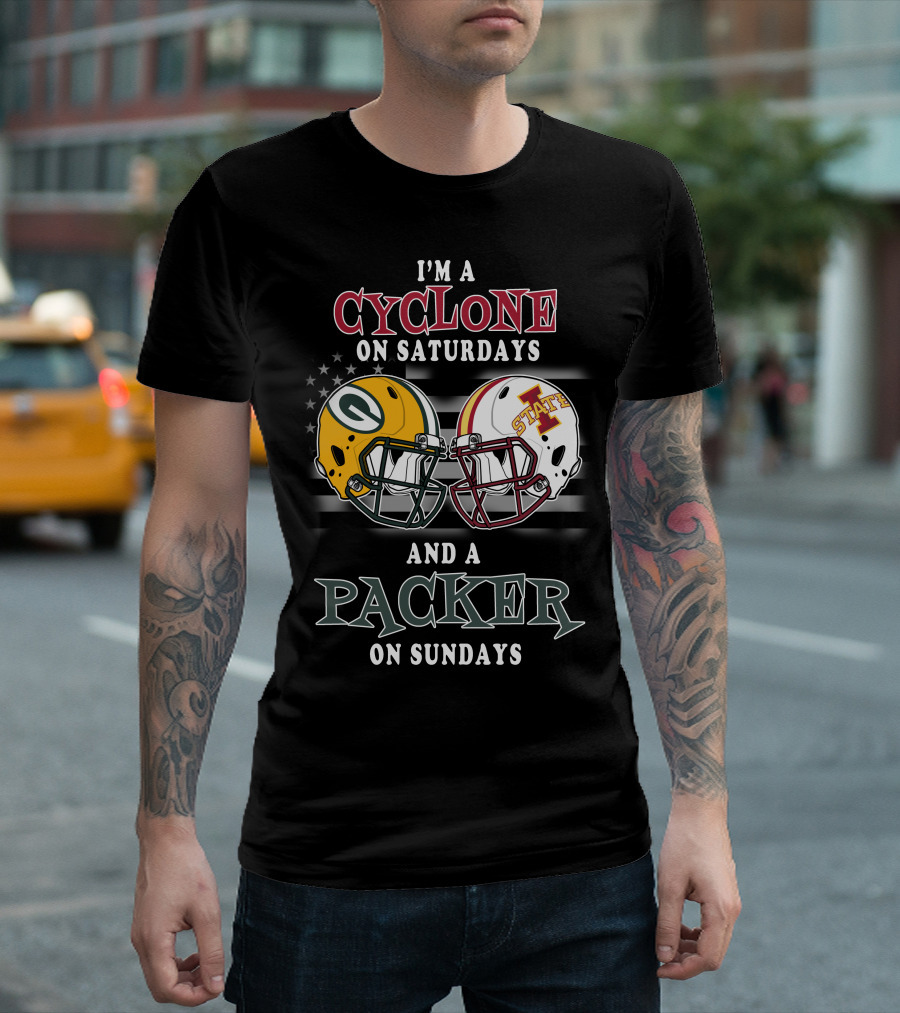 I'm A Cyclone On Saturdays And A Packer On Sundays T-Shirt