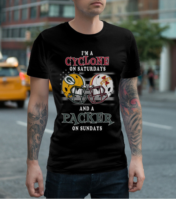 I'm A Cyclone On Saturdays And A Packer On Sundays T-Shirt