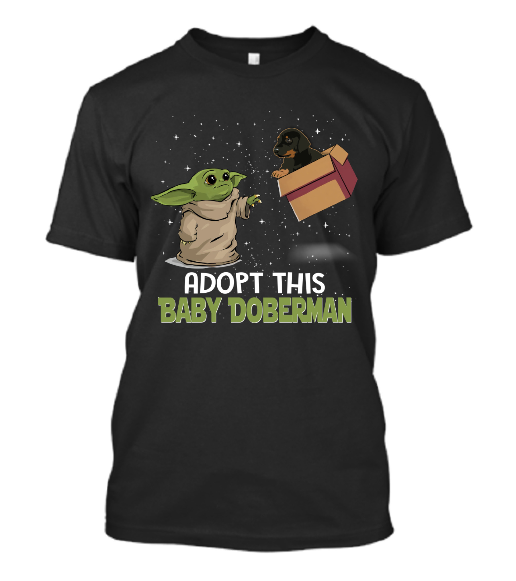 Adopt This Baby Doberman Baby Yoda Puppy Star Wars T-Shirt