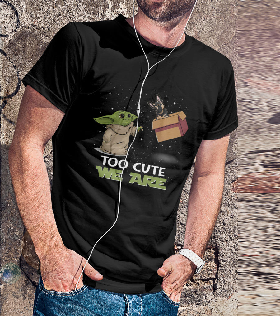Too Cute We Are Baby Yoda And German Shepherd T-Shirt