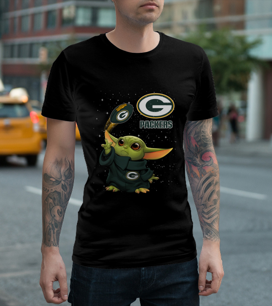 Baby Yoda Green Bay Packers Football Force G Packers T-Shirt