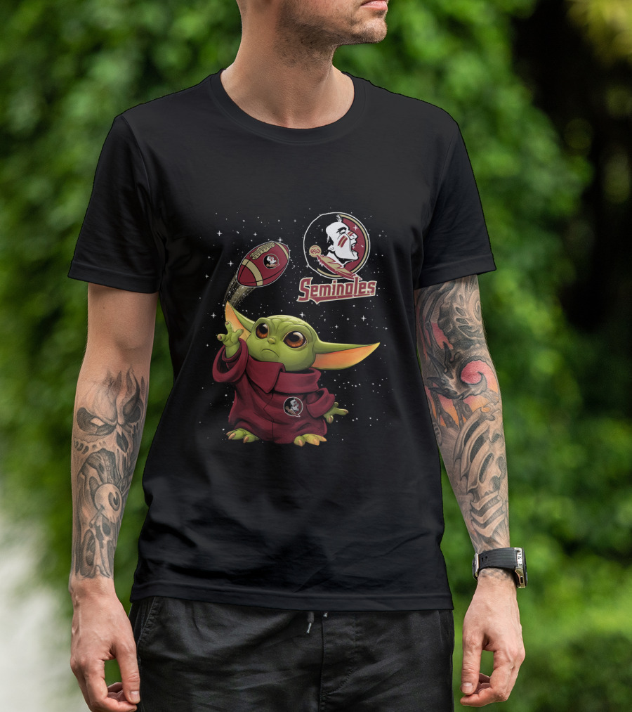 Baby Yoda Football Florida State Seminoles Magic T-Shirt