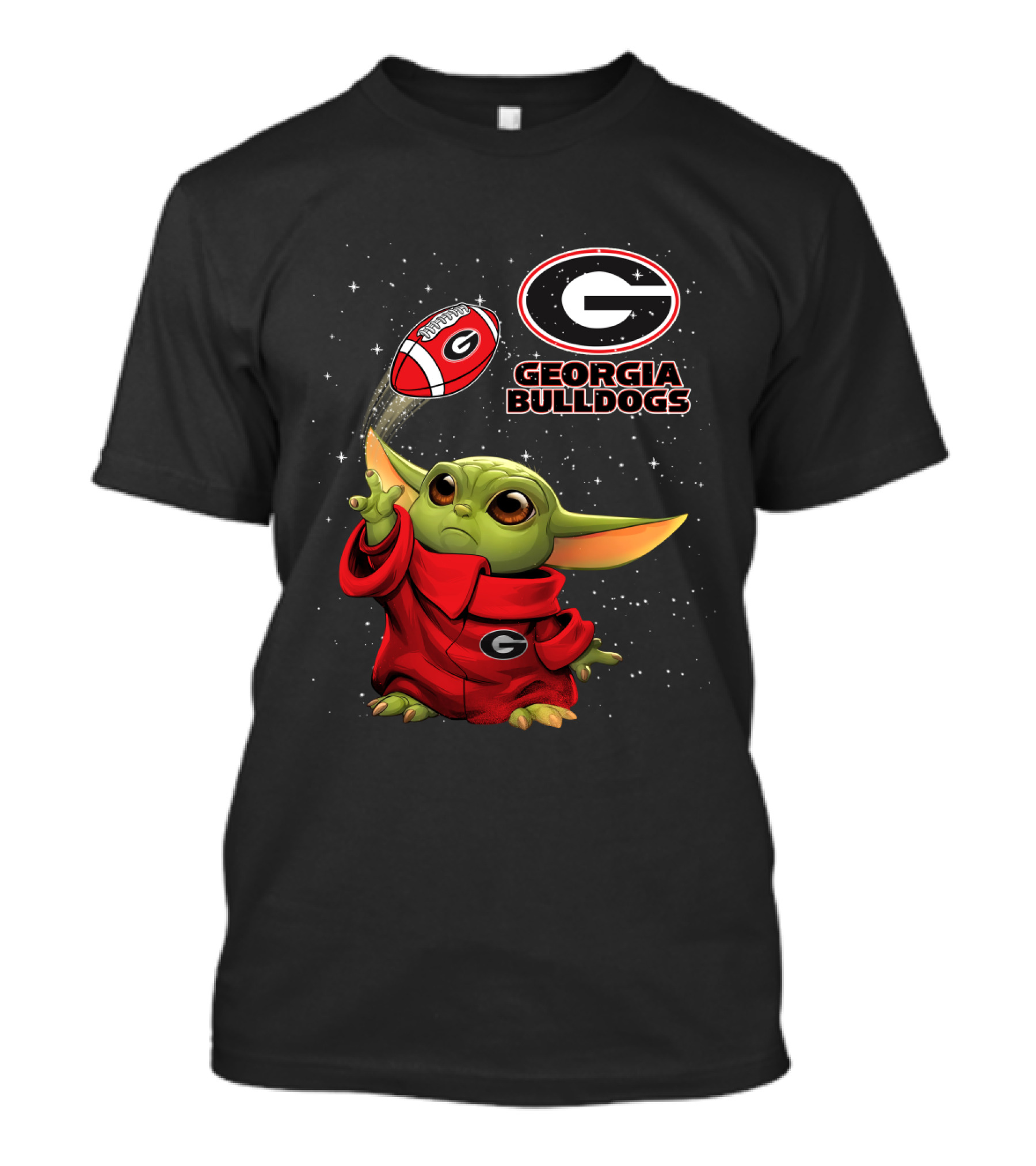 Baby Yoda Georgia Bulldogs Football Star Wars T-Shirt