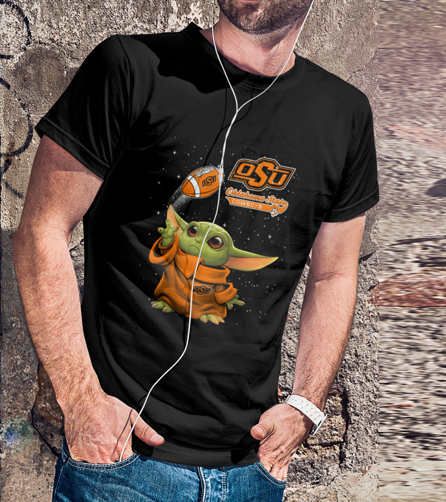 OSU Baby Yoda Oklahoma State Cowboys Football T-Shirt