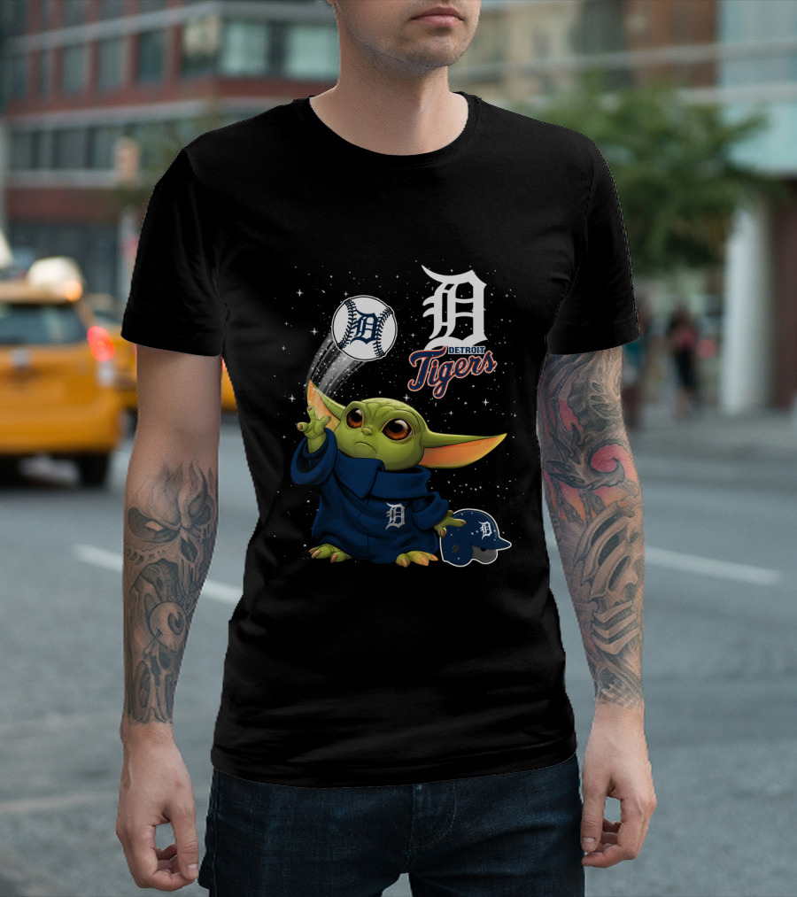Baby Yoda Detroit Tigers Baseball Magic T-Shirt