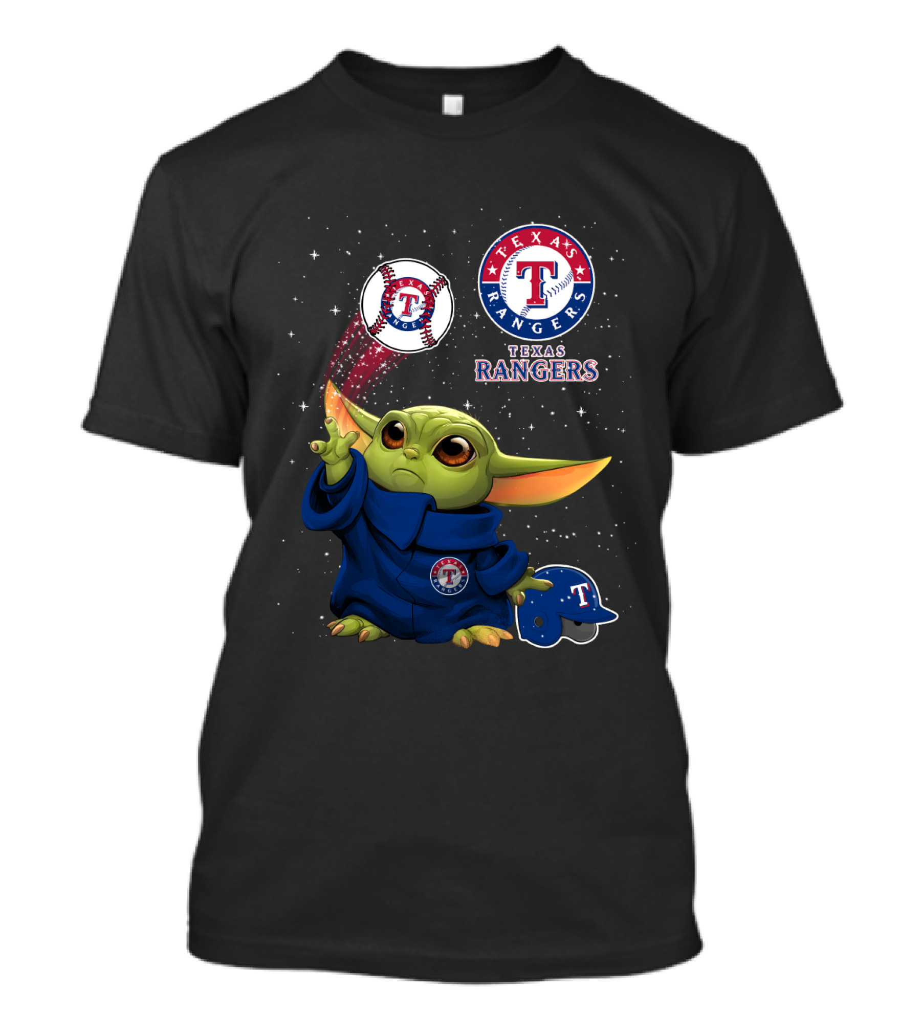Texas Rangers Baseball Yoda Star Wars Collaboration T-Shirt