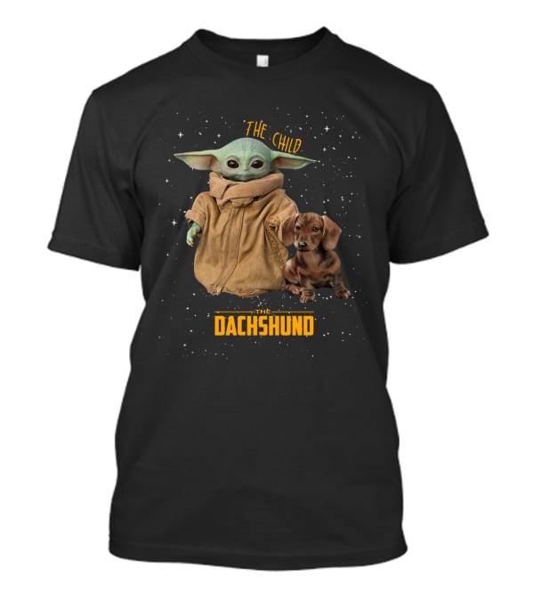 The Child Baby Yoda With The Dachshund T-Shirt