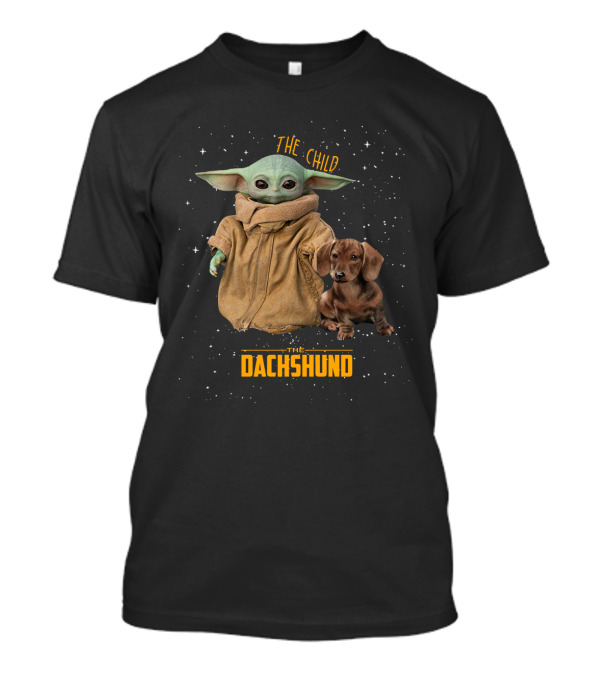 The Child Baby Yoda With The Dachshund T-Shirt