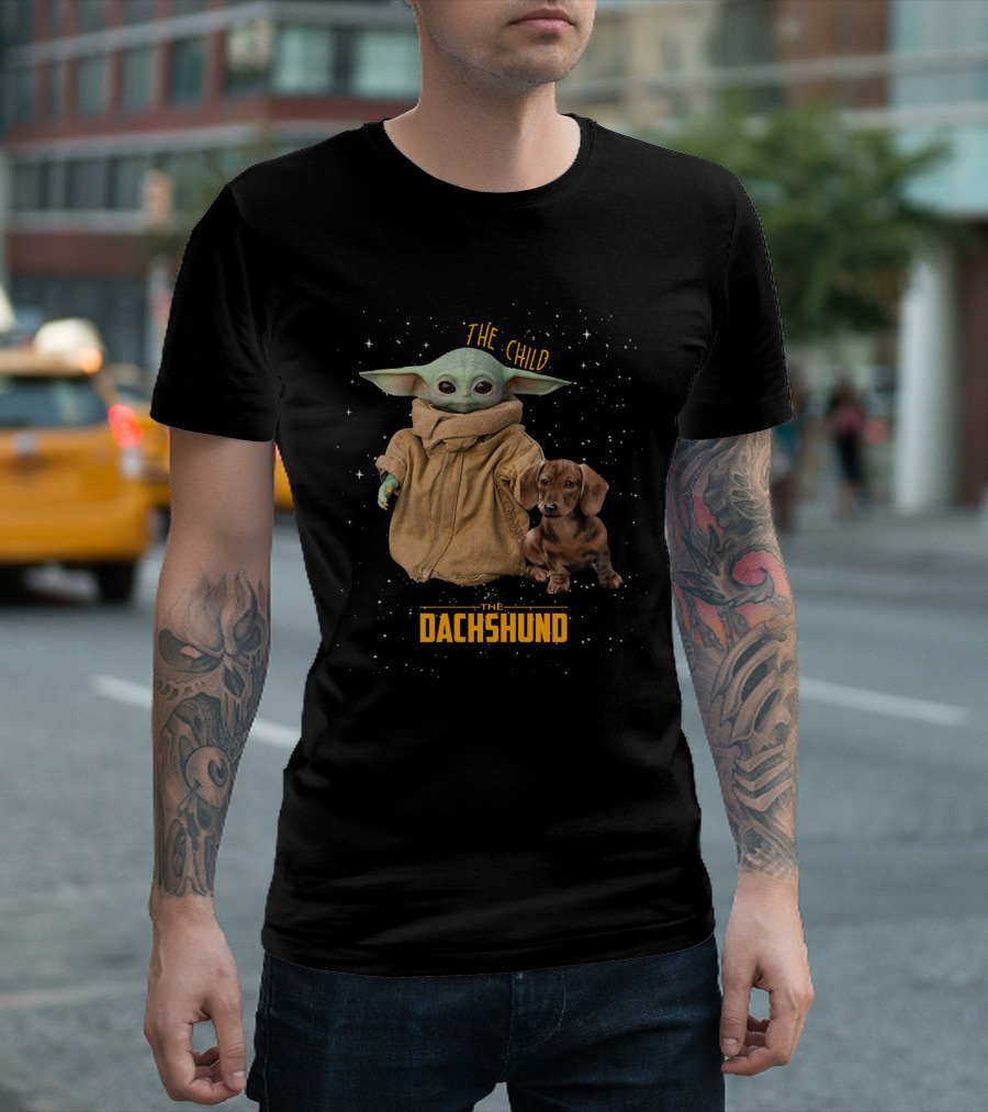 The Child Baby Yoda With The Dachshund T-Shirt