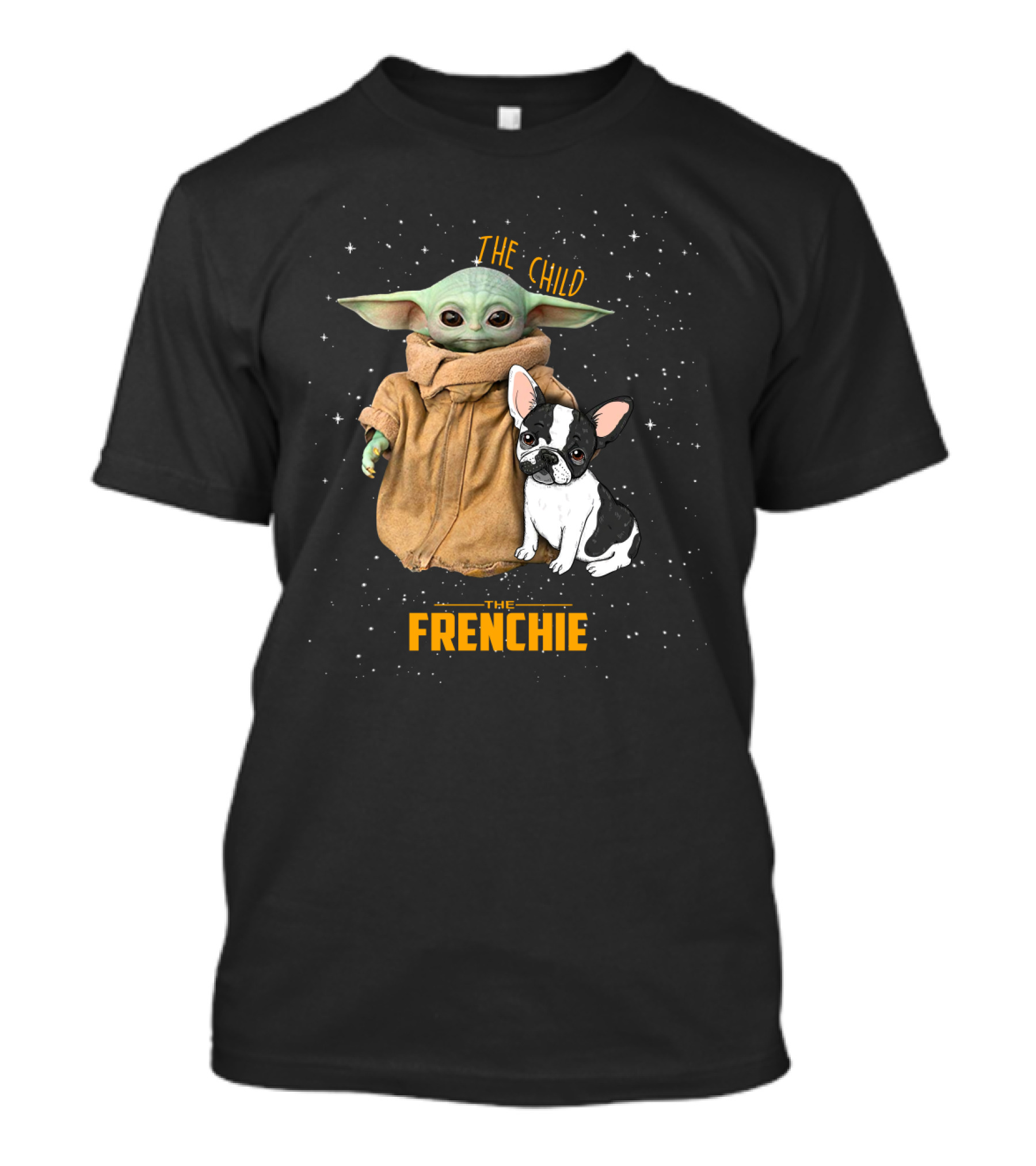 The Child Baby Yoda And Frenchie Star Wars T-Shirt